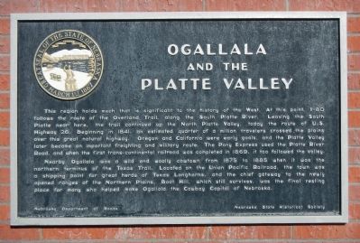 Ogallala and the Platte Valley Marker image. Click for full size.