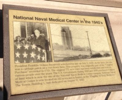 National Naval Medical Center in the 1940s Marker image. Click for full size.