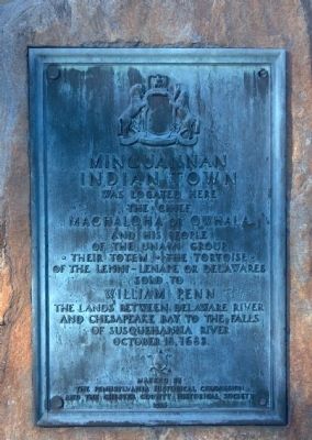 Minguannan Indian Town Marker image. Click for full size.