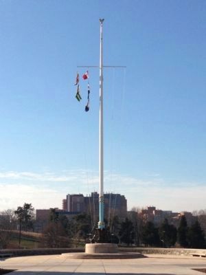 The National Military Medical Center flag pole, viewed from Building One image. Click for full size.
