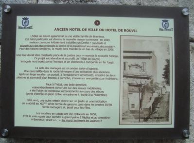 Ancien Hotel de Ville ou Hotel de Rouvil Marker image. Click for full size.