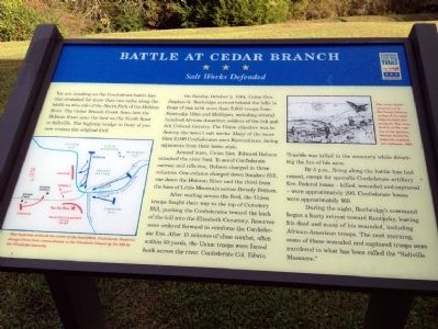 Battle at Cedar Branch Marker image. Click for full size.