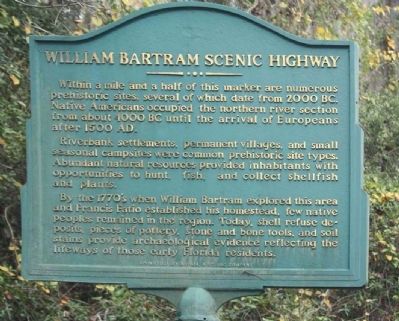 William Bartram Scenic Highway Marker image. Click for full size.