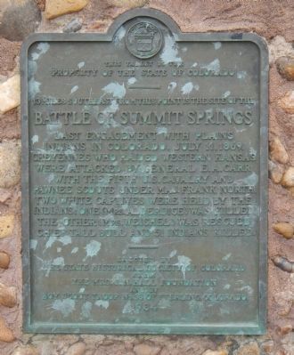 Battle of Summit Springs Marker image. Click for full size.