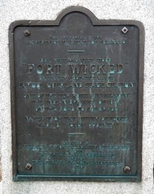 Fort Wicked Marker image. Click for full size.