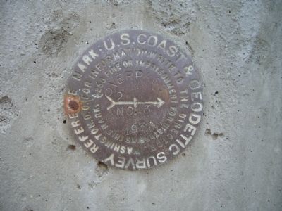 Survey monument below marker. Click for full size. Survey monument below marker image. Click for full size.