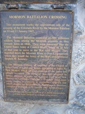 Mormon Battalion Crossing Marker image. Click for full size.