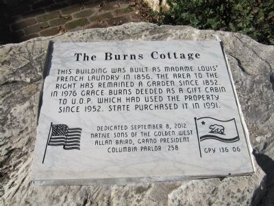The Burns Cottage Marker. Click for full size. The Burns Cottage Marker image. Click for full size.