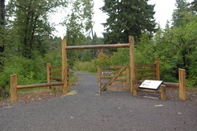 Reconstructed Toll Gate on the Old Santiam Wagon Road image. Click for full size.