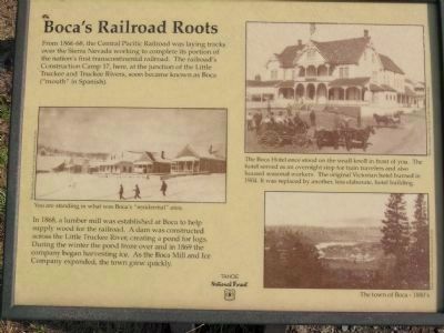 Boca Townsite Marker #1 - Boca's Railroad Routes image. Click for full size.
