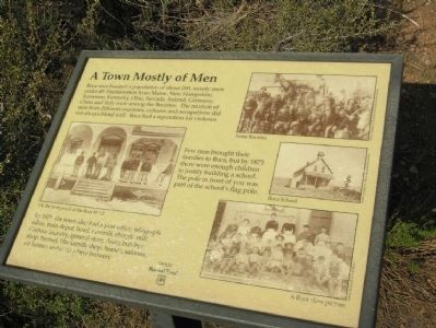 Boca Townsite Marker #2 - A Town Mostly of Men image. Click for full size.