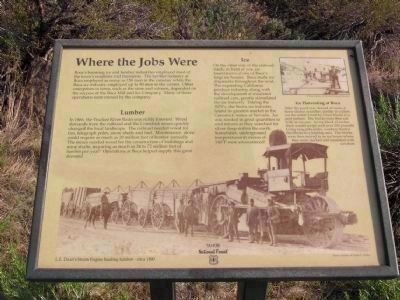 Boca Townsite Marker #3 - Where the Jobs Were image. Click for full size.