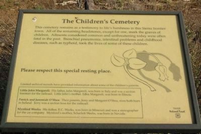 Boca Townsite Marker #5 - The Children's Cemetery image. Click for full size.