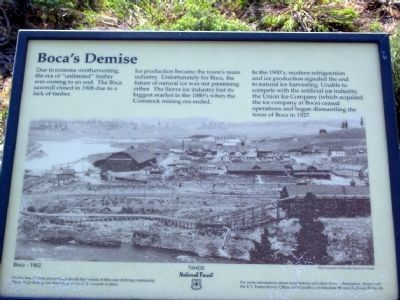 Boca Townsite Marker #6 - Boca's Demise image. Click for full size.