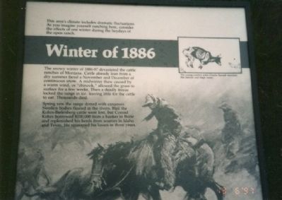 Winter of 1886 Marker image. Click for full size.