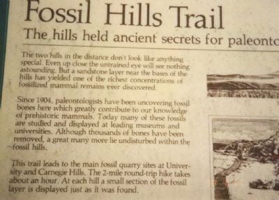 Fossil Hills Trail Marker image. Click for full size.
