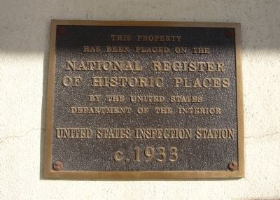 United States Inspection Station Marker image. Click for full size.
