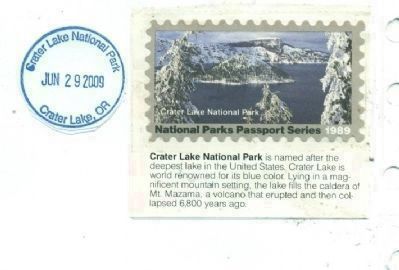 National Park Passbook Cancellation Stamp. image. Click for full size.