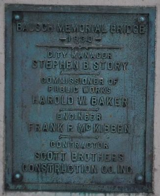 Bausch Bridge Memorial Marker image. Click for full size.
