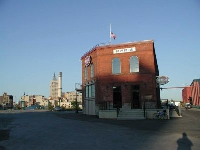 The Genesee Brew House Building Marker as seen facing west image. Click for full size.