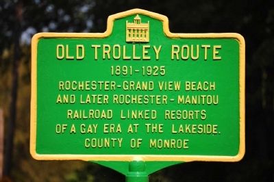 Old Trolley Route Marker. Click for full size. Old Trolley Route Marker image. Click for full size.
