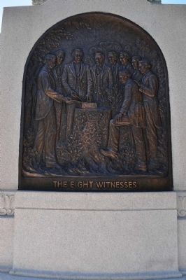 Eight Witnesses Plaque at Monument Base image. Click for full size.