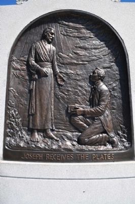 Joseph Receiving the Golden Plates Plaque from Monument Base image. Click for full size.