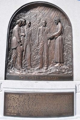 Three Witnesses Plaques from base of Monument image. Click for full size.