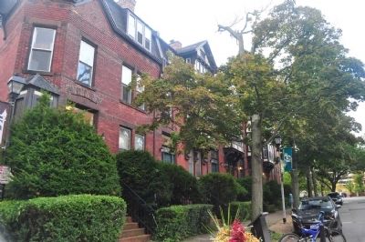 Grove Place Marker and Townhouse. Click for full size. Grove Place Marker and Townhouse image. Click for full size.