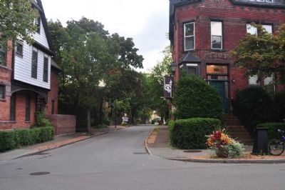 Grove Place Marker as seen facing East towards Selden Pl.. Click for full size. Grove Place Marker as seen facing East towards Selden Pl. image. Click for full size.