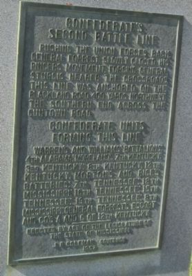 Confederate's Second Battle Line Marker image. Click for full size.