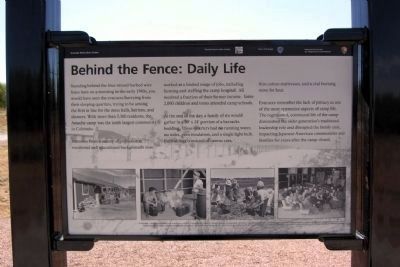 Amache Relocation Center Marker #2 - Behind the Fence image. Click for full size.