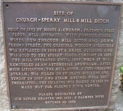 Site of Church-Sperry Mill and Mill Ditch Marker image. Click for full size.