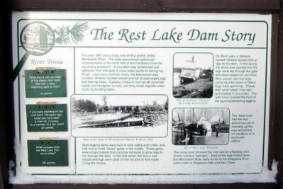 The Rest Lake Dam Story Marker image. Click for full size.