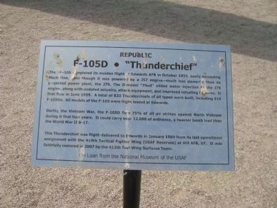F-105D “Thunderchief” Marker. Click for full size. F-105D “Thunderchief” Marker image. Click for full size.