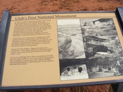 Utah's First National Monument Marker image. Click for full size.