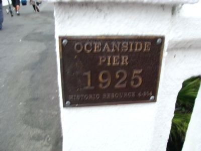 Plaque Mounted at the Entrance to the Pier image. Click for full size.