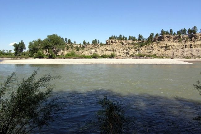Yellowstone River near Pompey's Pillar. Click for full size. Yellowstone River near Pompey's Pillar image. Click for full size.