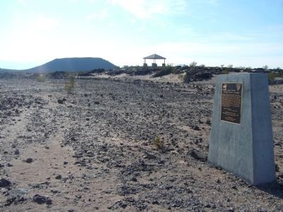 Amboy Crater Marker. Click for full size. Amboy Crater Marker image. Click for full size.