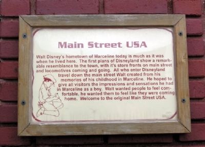 Main Street USA Marker. Click for full size. Main Street USA Marker image. Click for full size.
