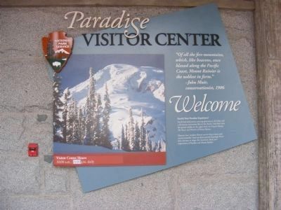 Visitor Center Welcome Sign image. Click for full size.
