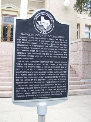 Navarro County Courthouse Marker image. Click for full size.