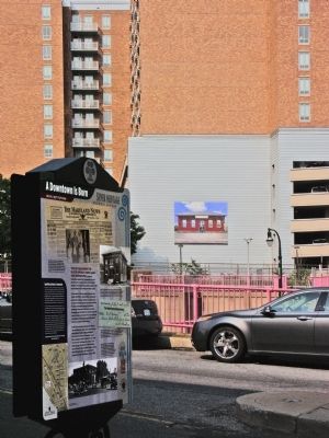 A Downtown is Born Marker in its old location image. Click for full size.