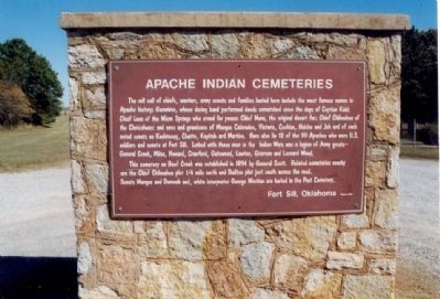 Apache Indian Cemeteries Marker image. Click for full size.