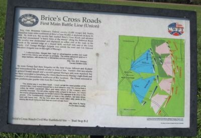 Brice's Cross Roads Marker image. Click for full size.