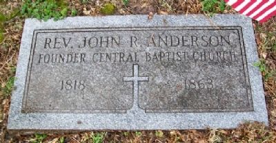 Rev. John R. Anderson Marker image. Click for full size.
