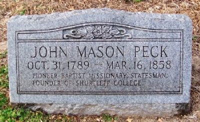John Mason Peck Marker image. Click for full size.