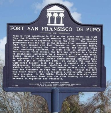 Fort San Fransisco de Pupo Marker image. Click for full size.