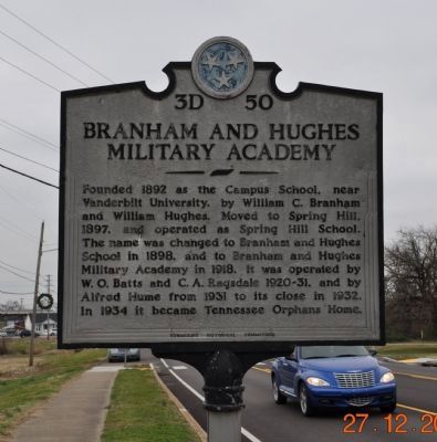 Branham and Hughes Military Academy Marker image. Click for full size.