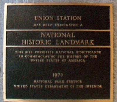 Union Station NHL Marker image. Click for full size.